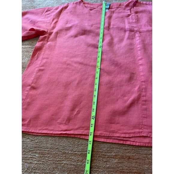 Vintage MATCH POINT Linen Shirt Tunic Pink S - Picture 5 of 8